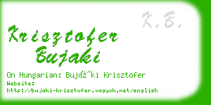 krisztofer bujaki business card